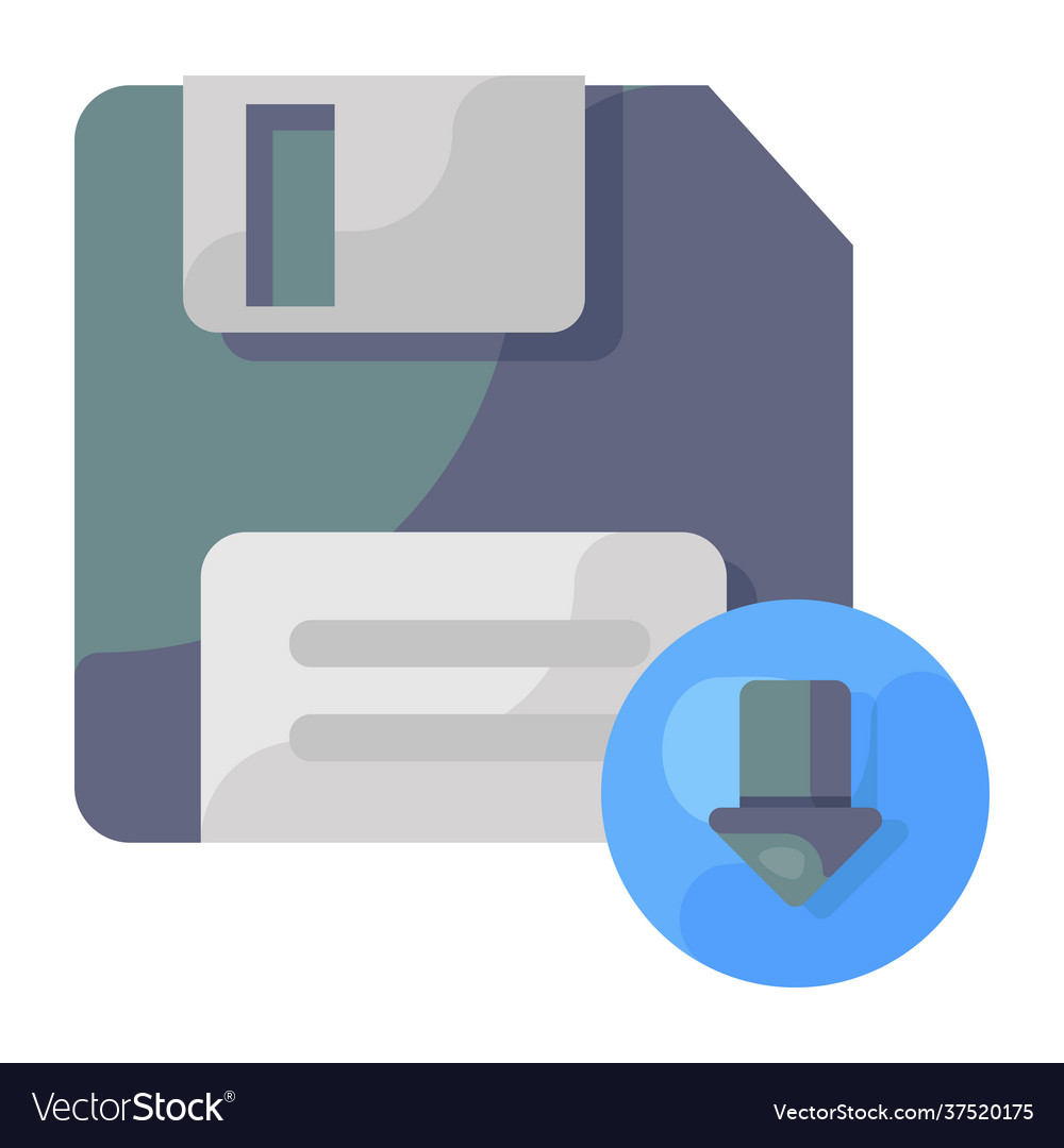 Floppy download Royalty Free Vector Image VectorStock