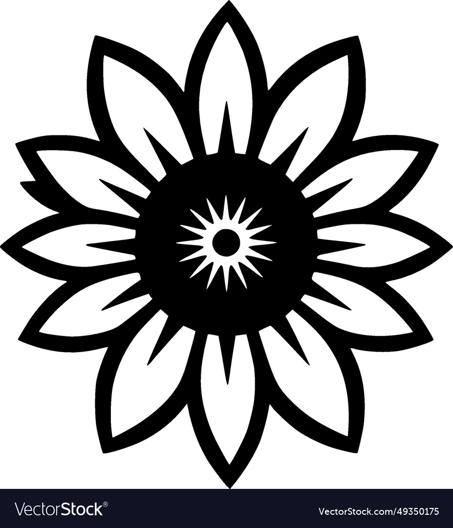 Flower - high quality logo ideal for t-shirt Vector Image