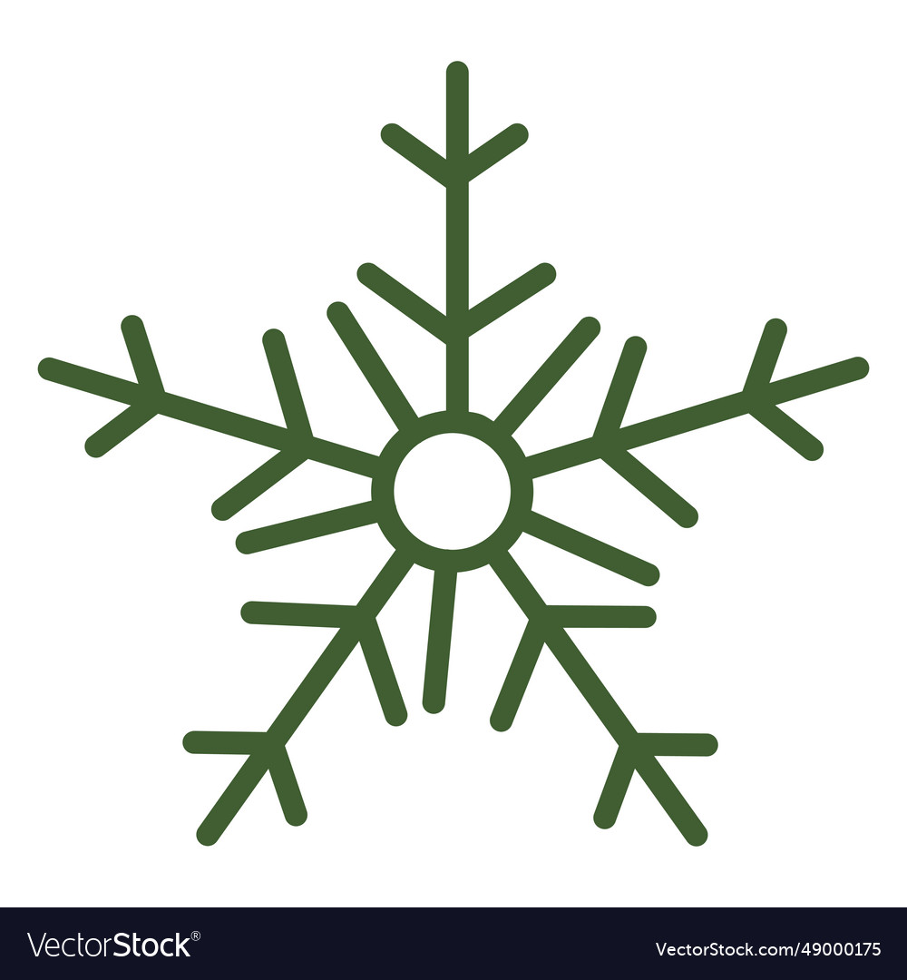 Simple snowflake icon Royalty Free Vector Image