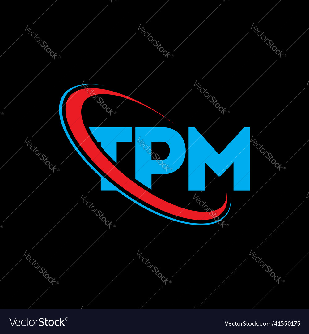 Tpm logo letter letter logo design royalty free vector image