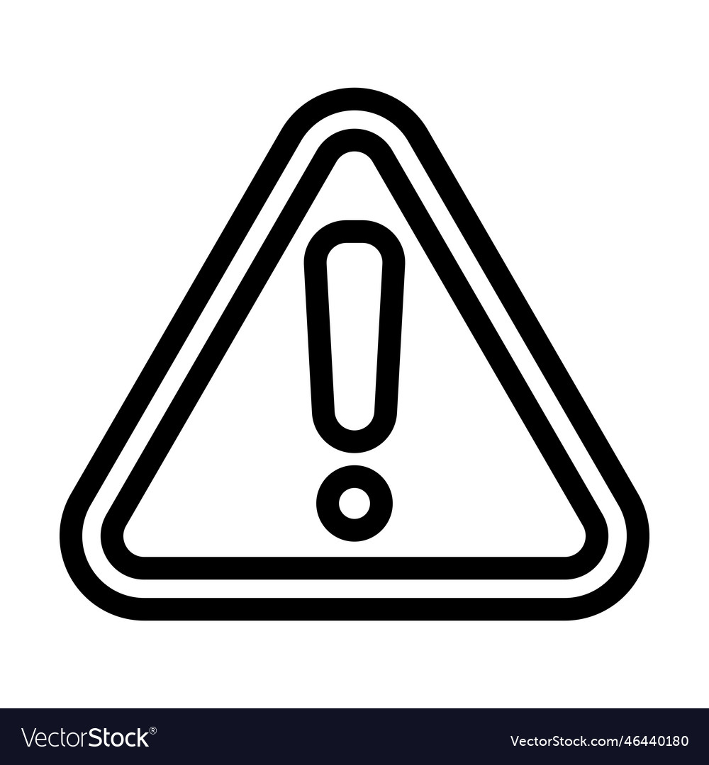 Caution thick line icon for personal Royalty Free Vector