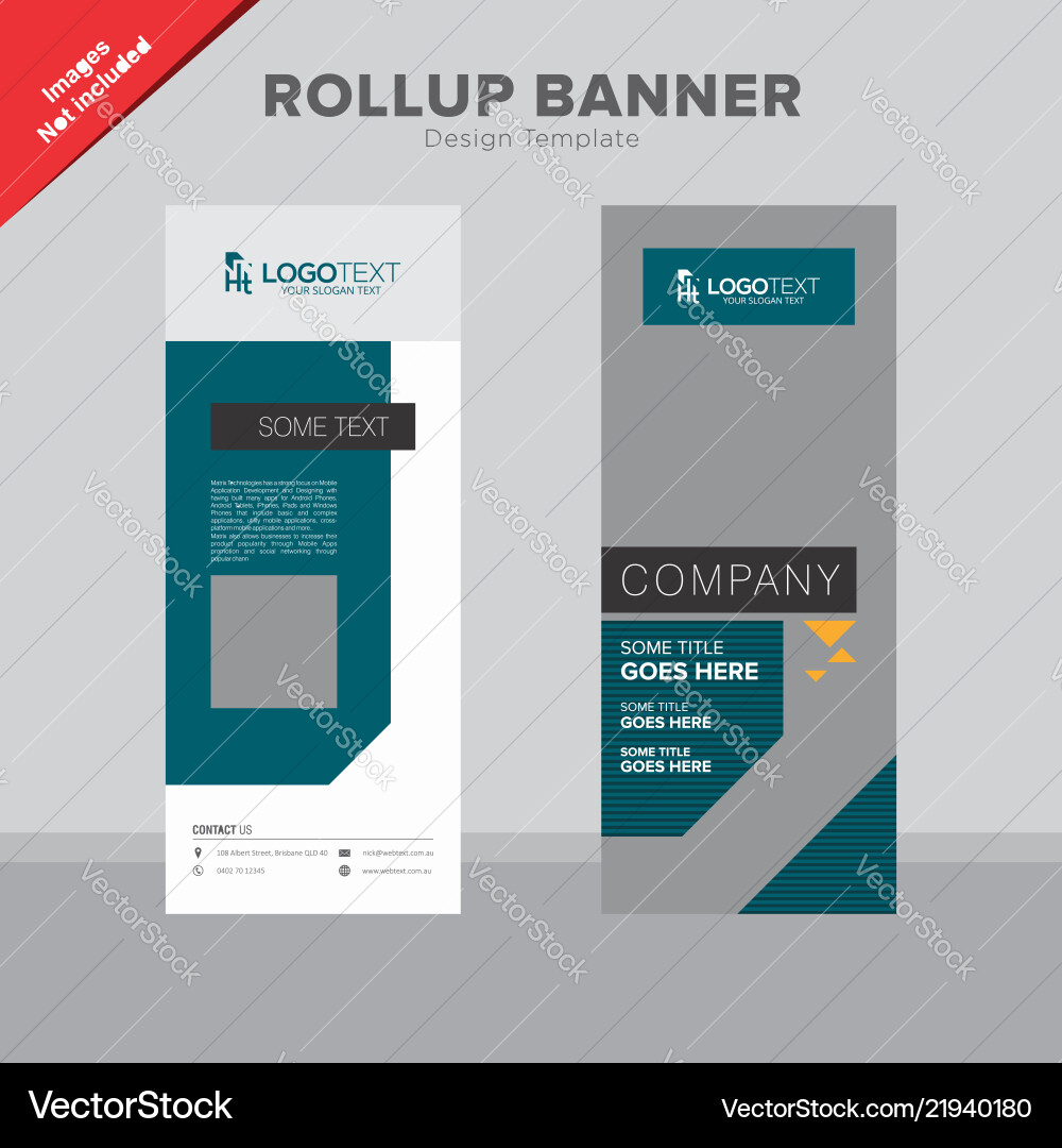 Creative Rollup Banner Design Template Royalty Free Vector