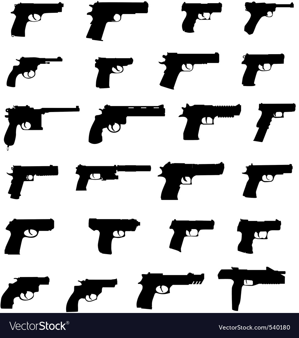 Pistols Royalty Free Vector Image - VectorStock