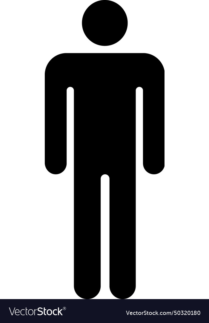 Toilet man sign Royalty Free Vector Image - VectorStock