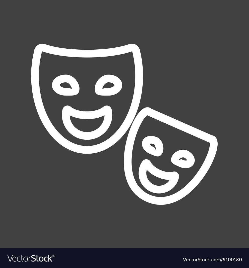 Two masks Royalty Free Vector Image - VectorStock