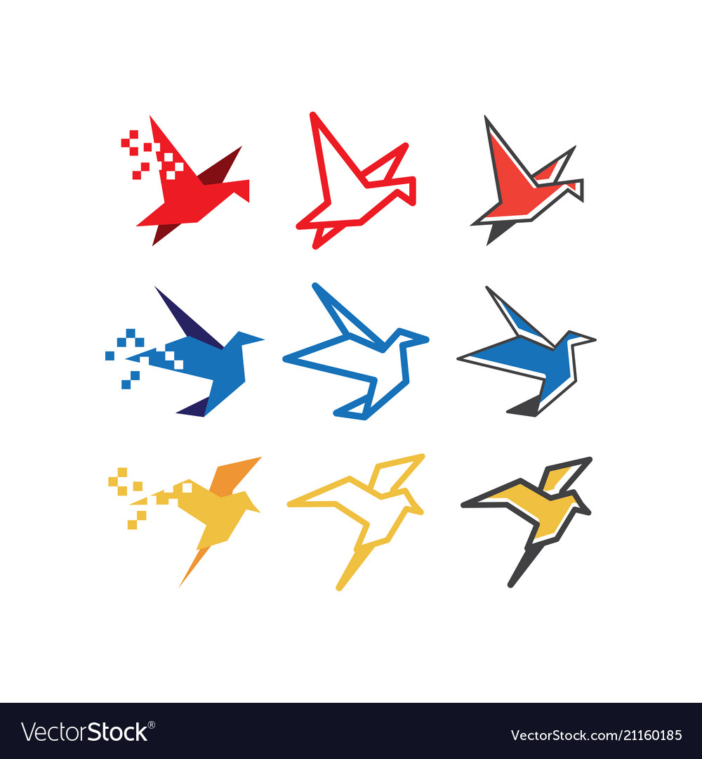 Bird logo icon graphic template