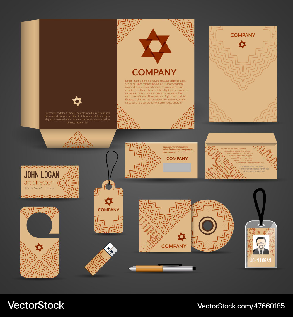 Corporate Identity Design Royalty Free Vector Image