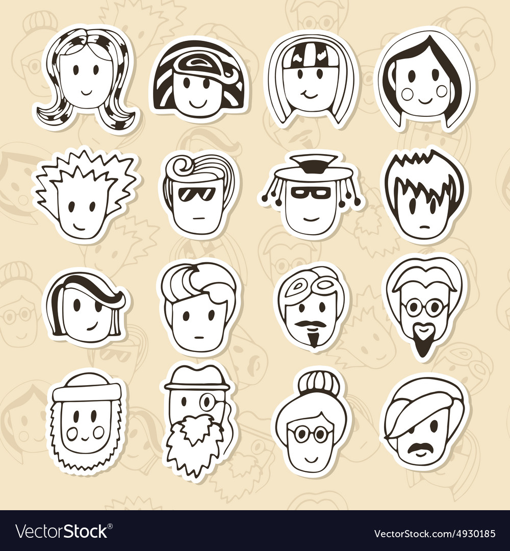 Meme Doodled Faces 14022427 Vector Art at Vecteezy