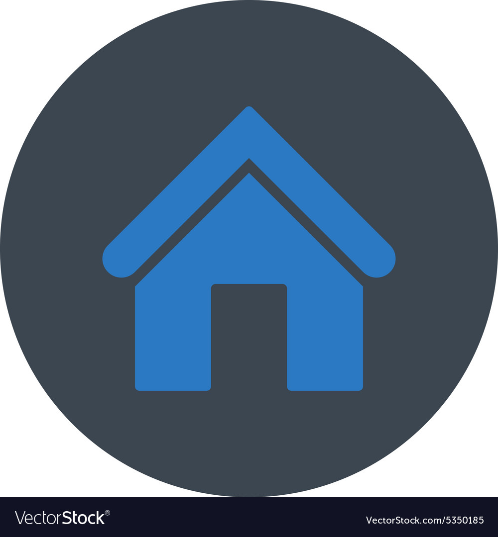 Home flat smooth blue colors round button