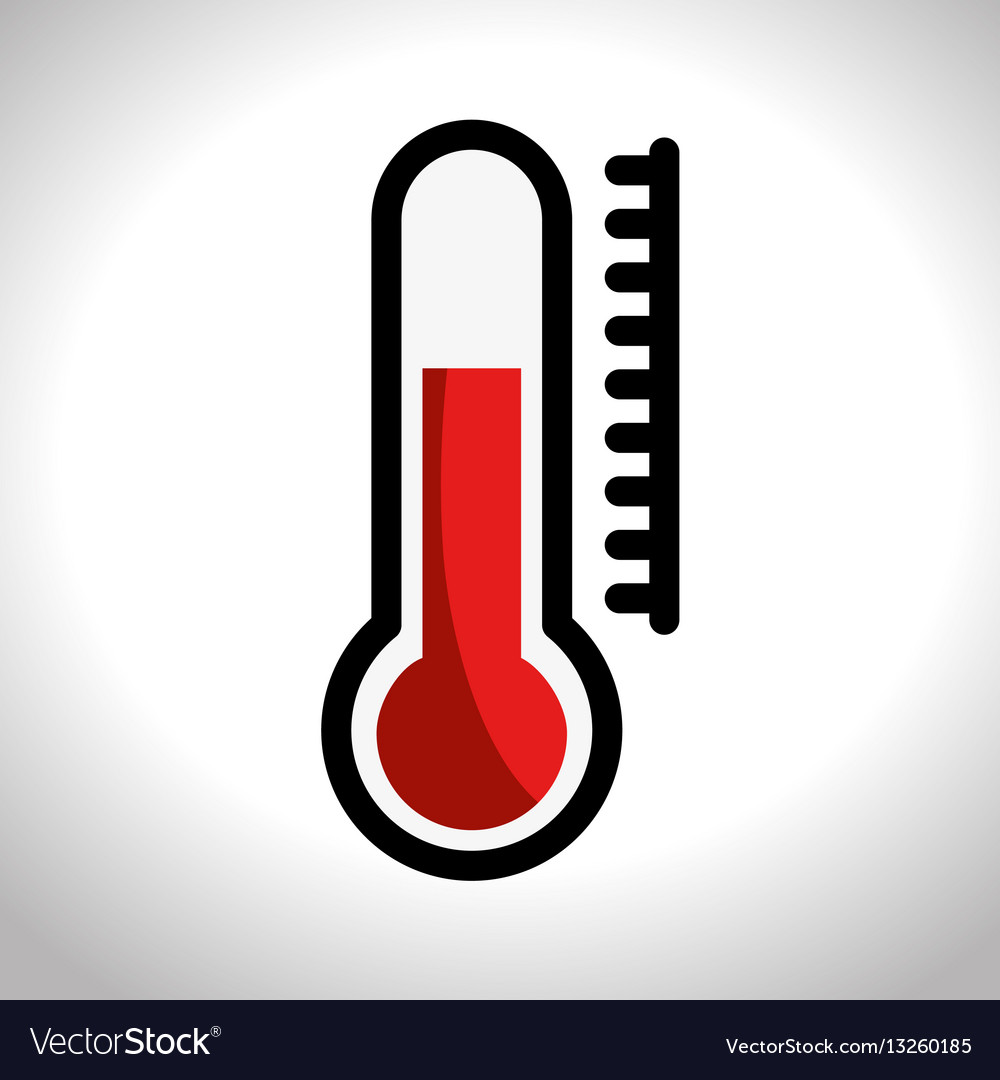 Thermometer sign isolated icon Royalty Free Vector Image