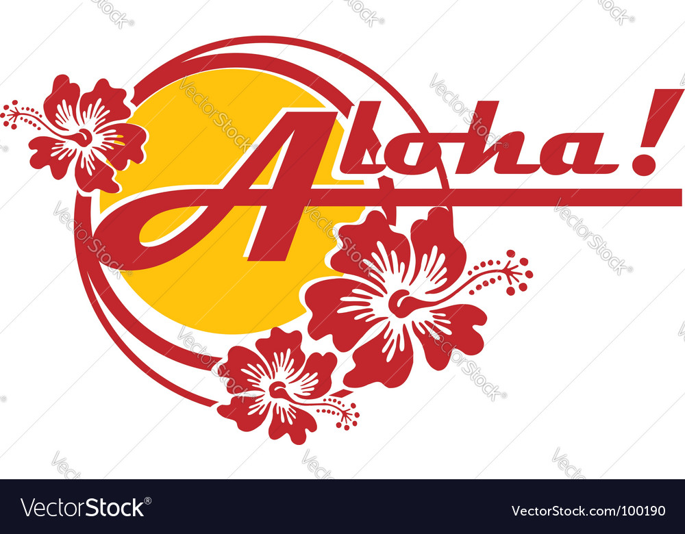 Aloha Royalty Free Vector Image - VectorStock