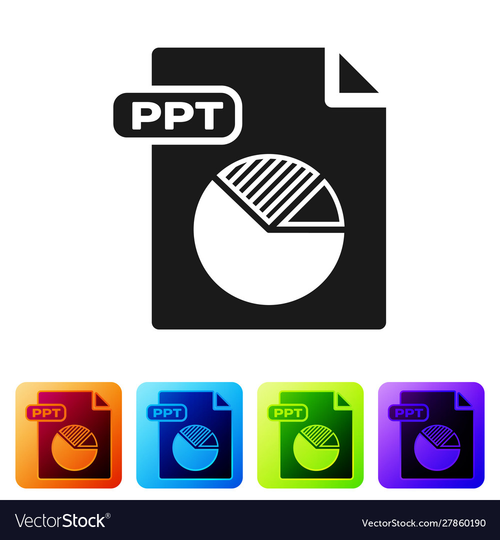 black-ppt-file-document-download-ppt-button-icon-vector-image