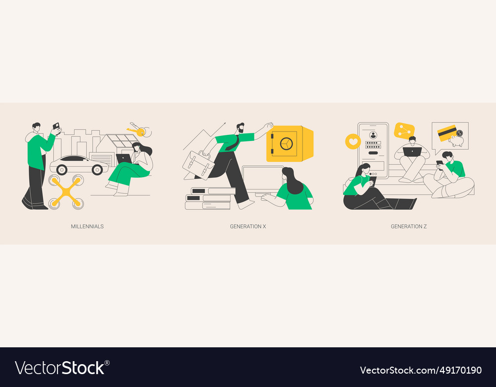 Generational change abstract concept Royalty Free Vector