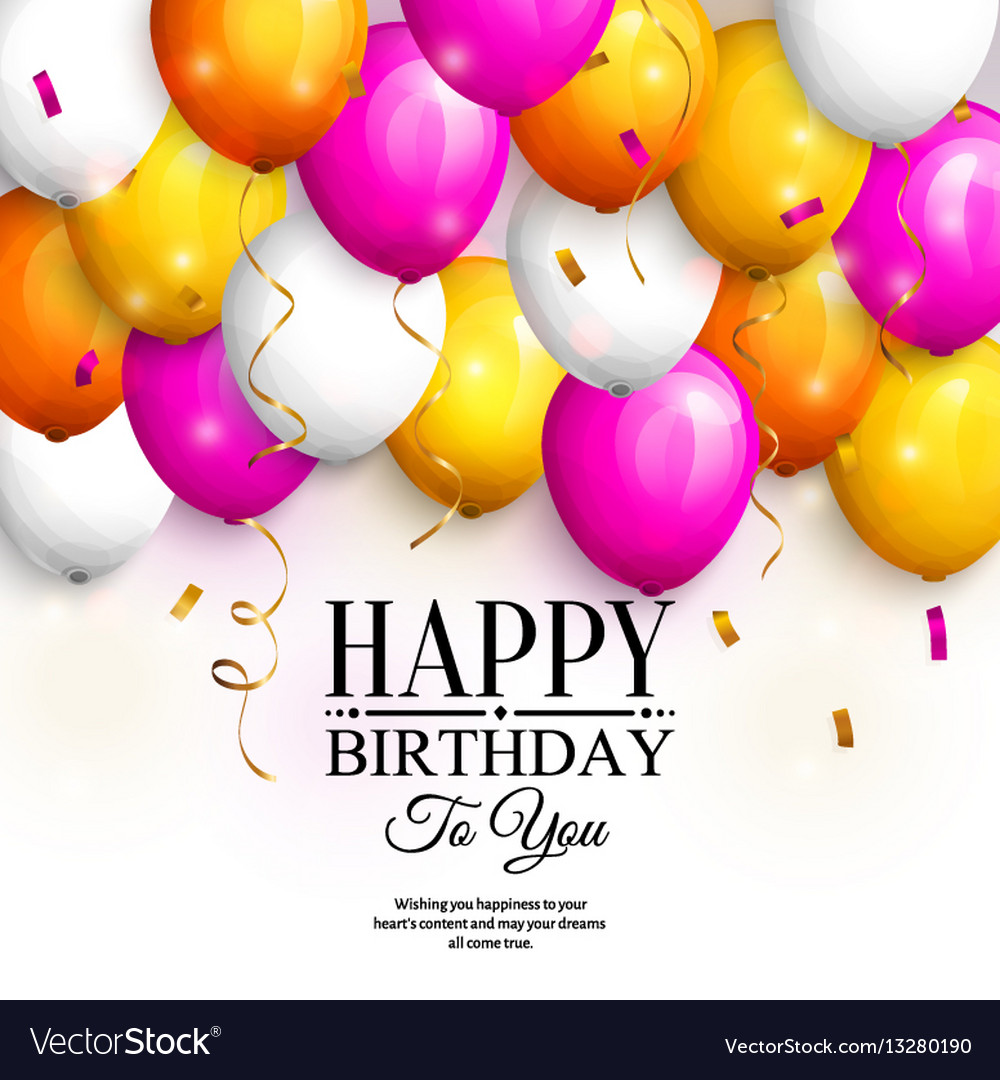 Happy birthday greeting card Royalty Free Vector Image