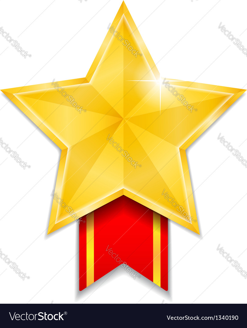 Star shaped medal Royalty Free Vector Image - VectorStock