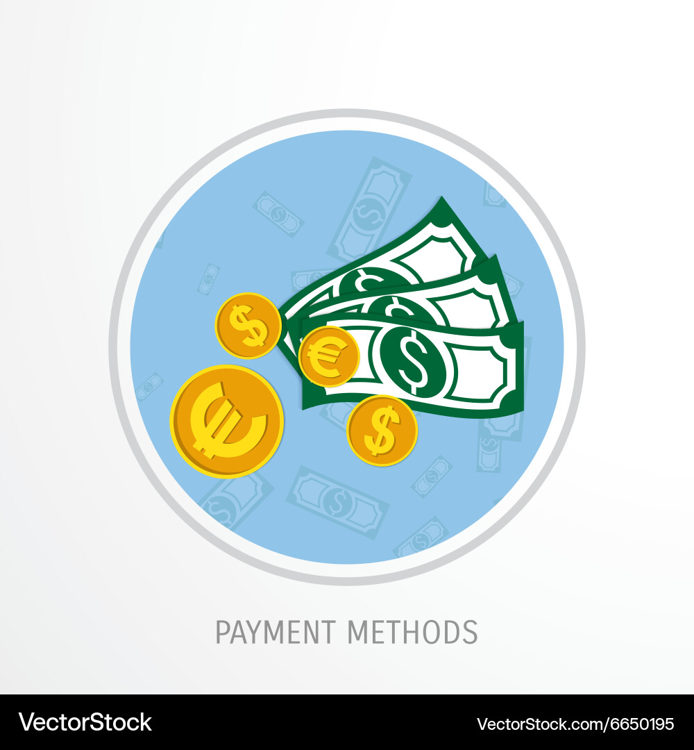 Payment methods concept Royalty Free Vector Image