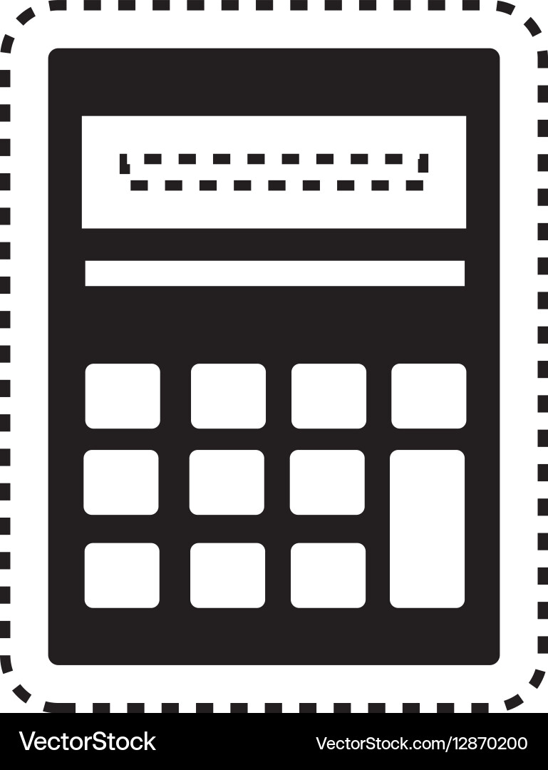 Calculator math isolated icon Royalty Free Vector Image