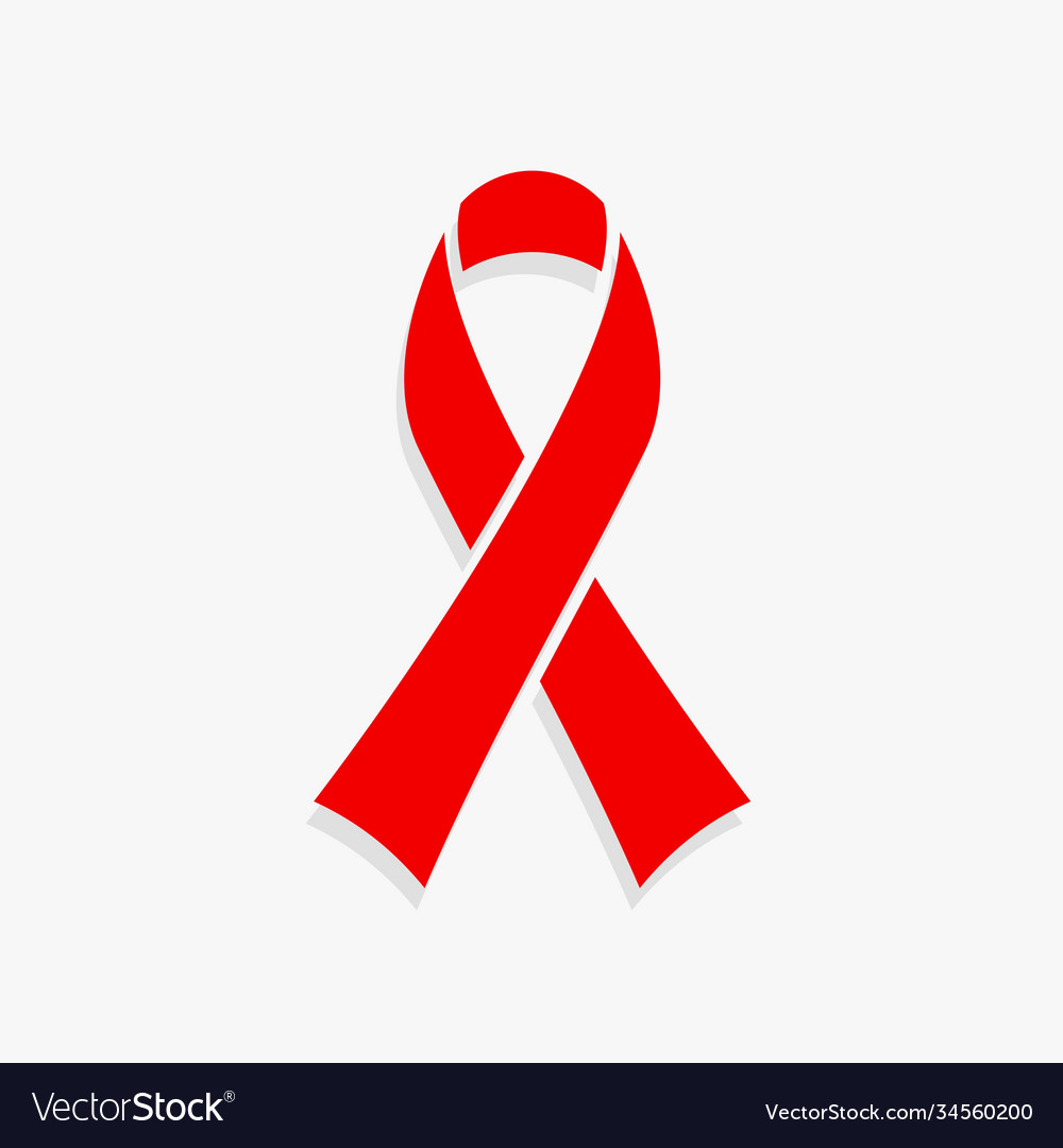 World aids day red ribbon