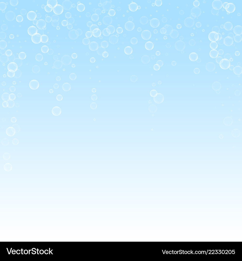 Soap bubbles abstract background blowing Vector Image