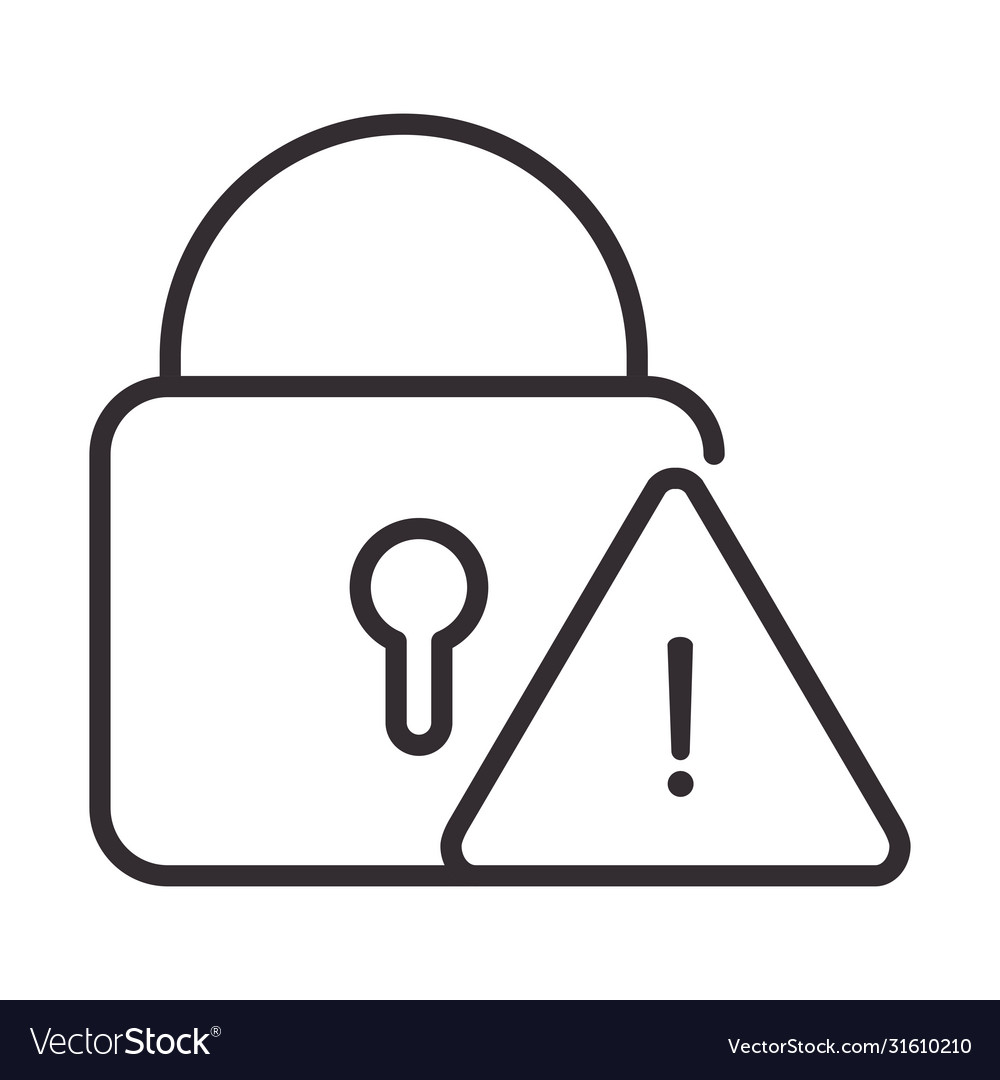 Alert icon security warning sign attention Vector Image