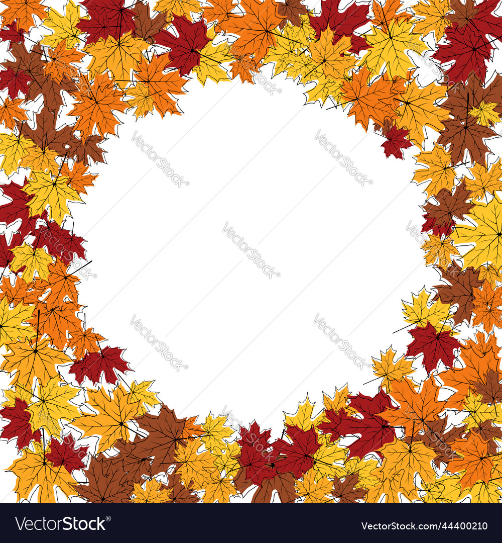 Autumn maple frame Royalty Free Vector Image - VectorStock