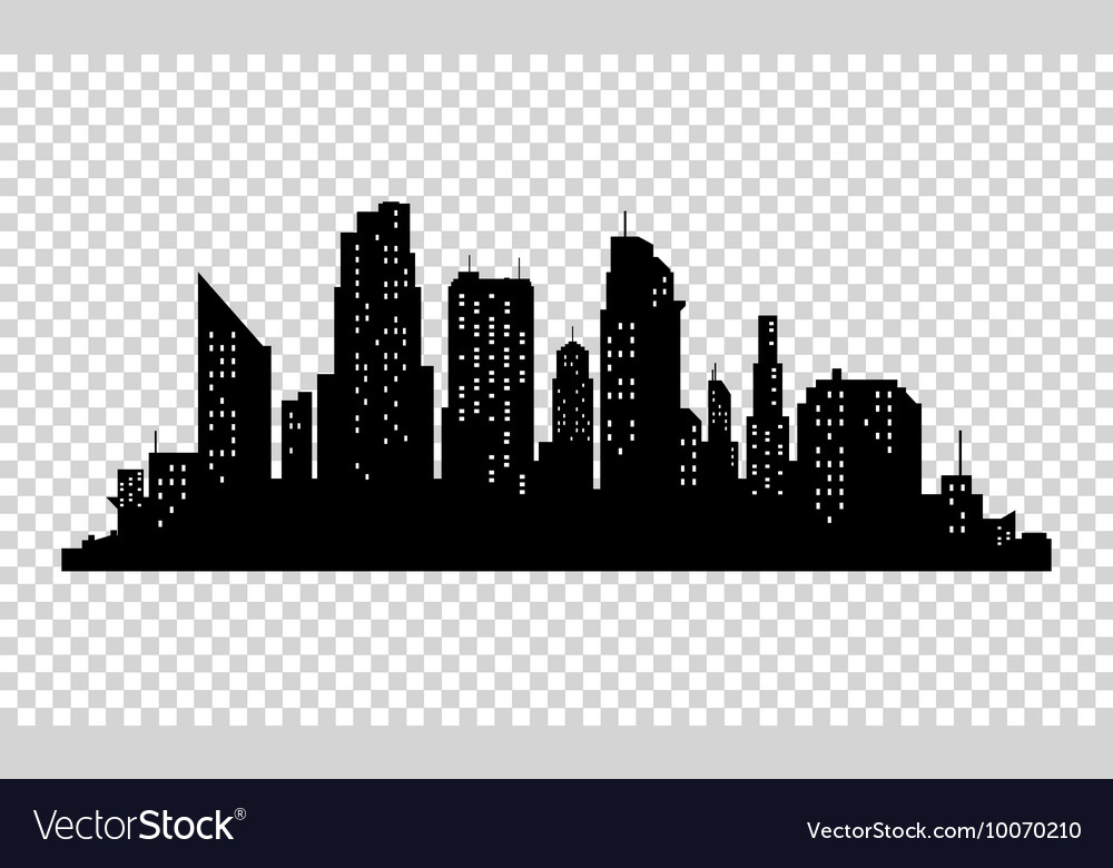 City silhouette Royalty Free Vector Image - VectorStock