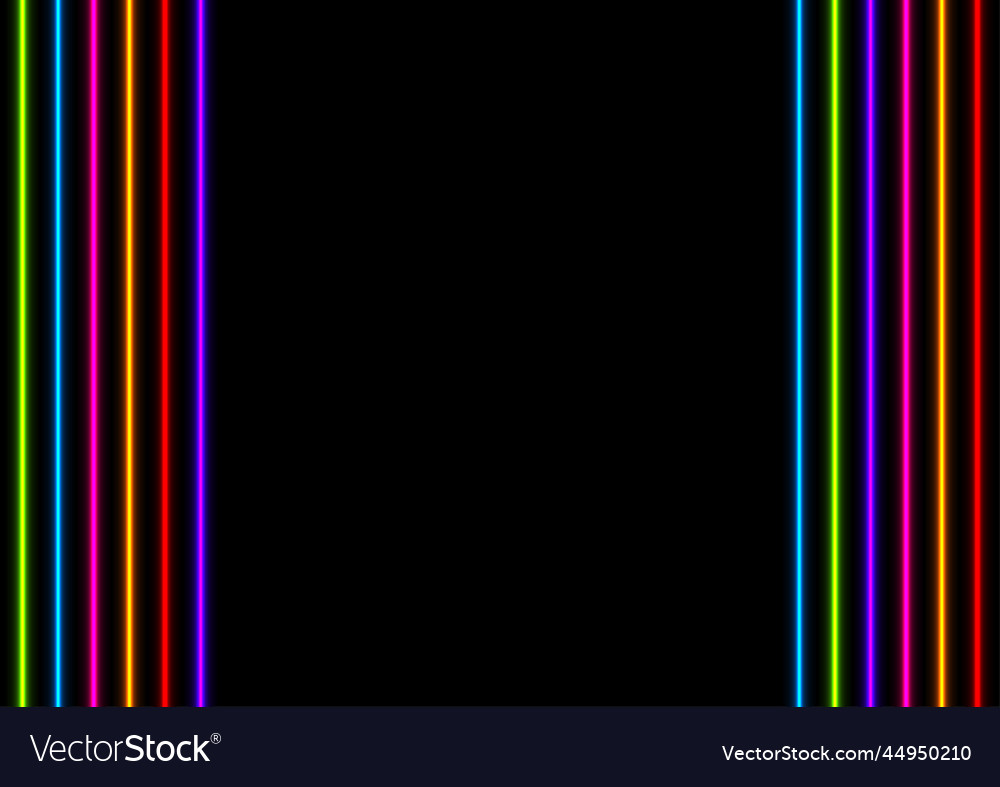 Colorful neon lines abstract retro background Vector Image