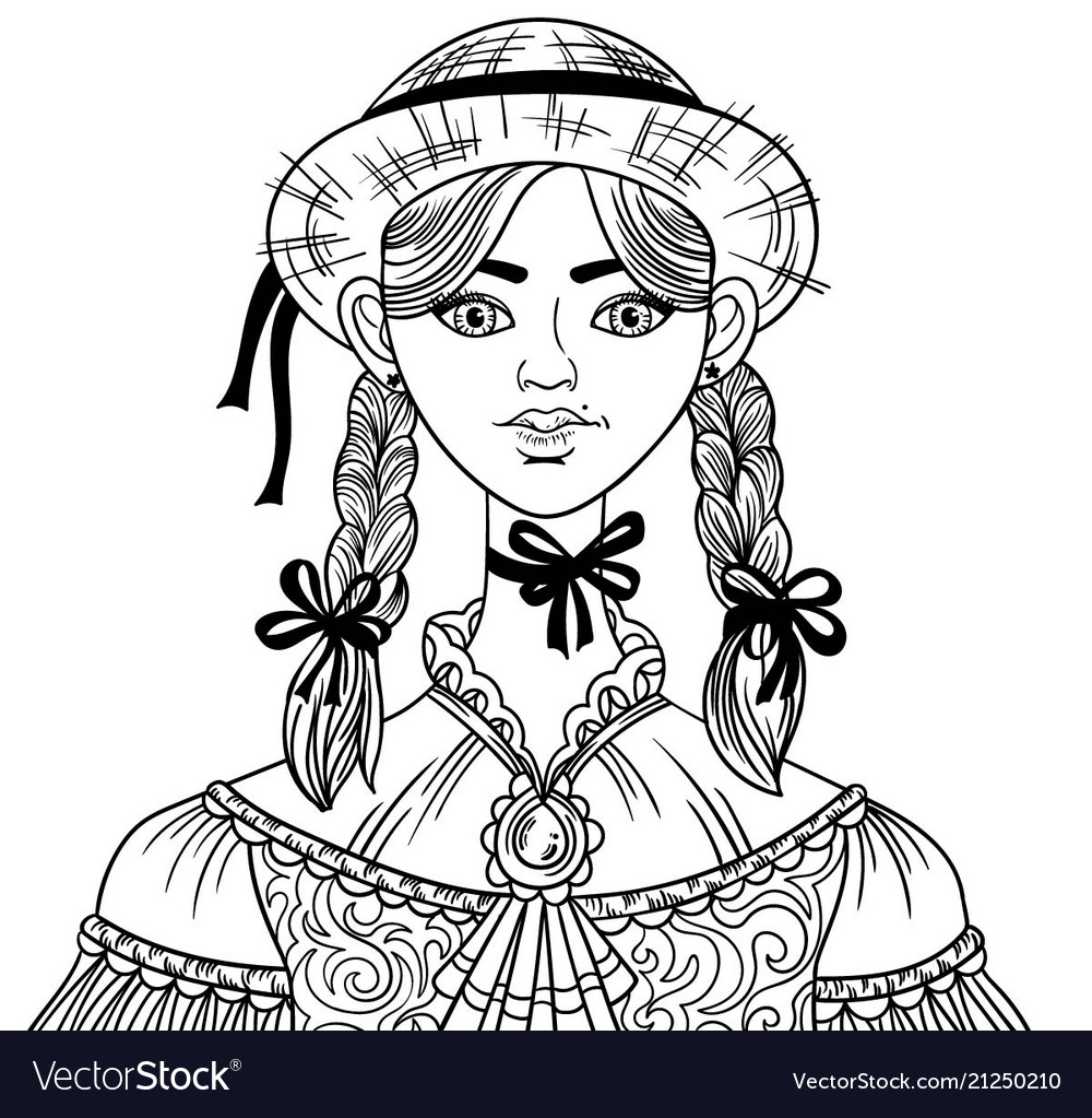 Girl 4 Royalty Free Vector Image - VectorStock