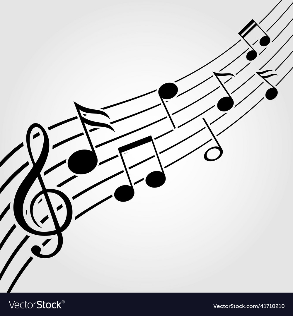 Music notes element isolated on white background Vector Image