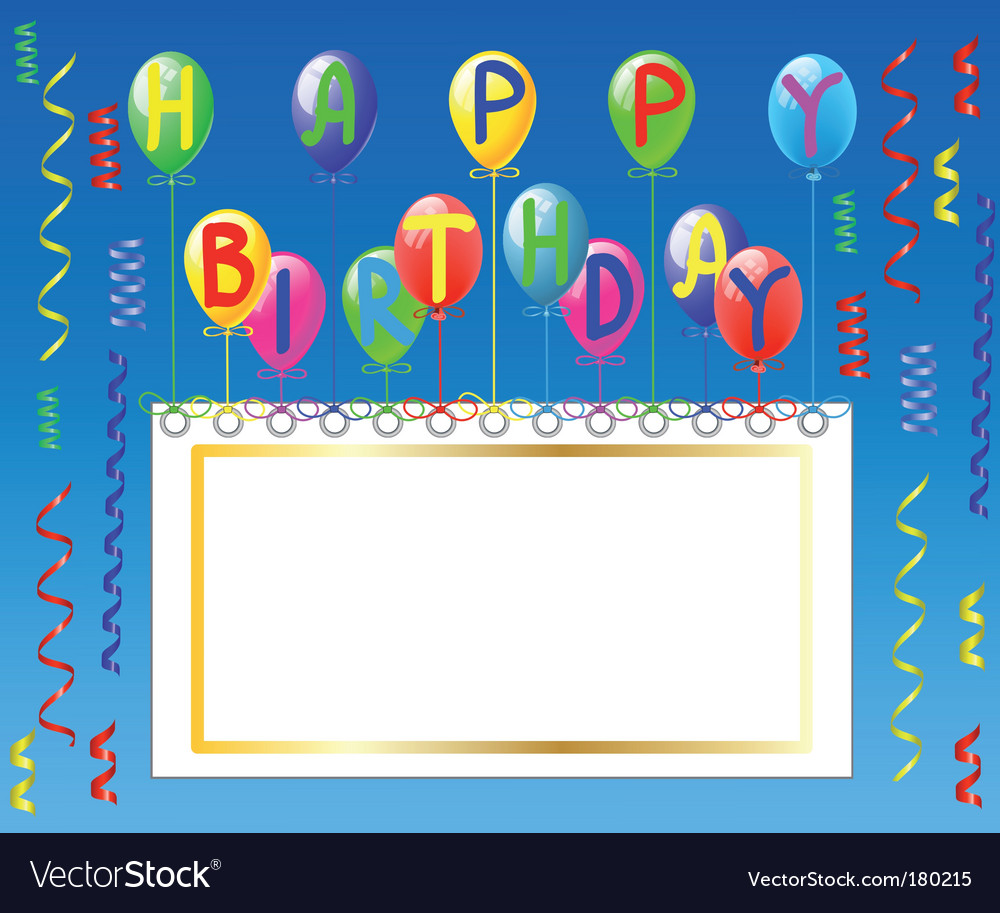 Birthday card Royalty Free Vector Image - VectorStock