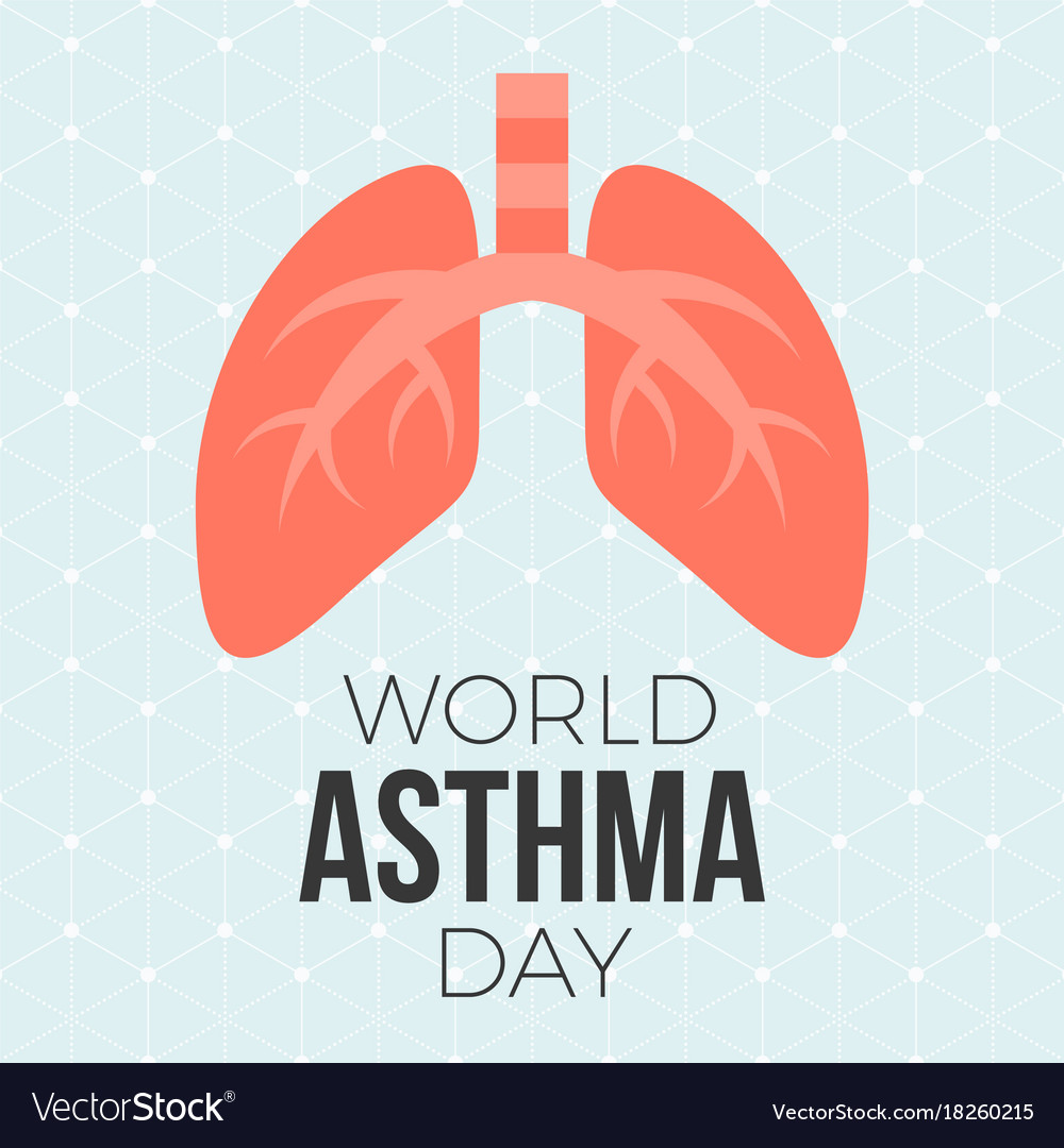 Lung and world asthma day Royalty Free Vector Image