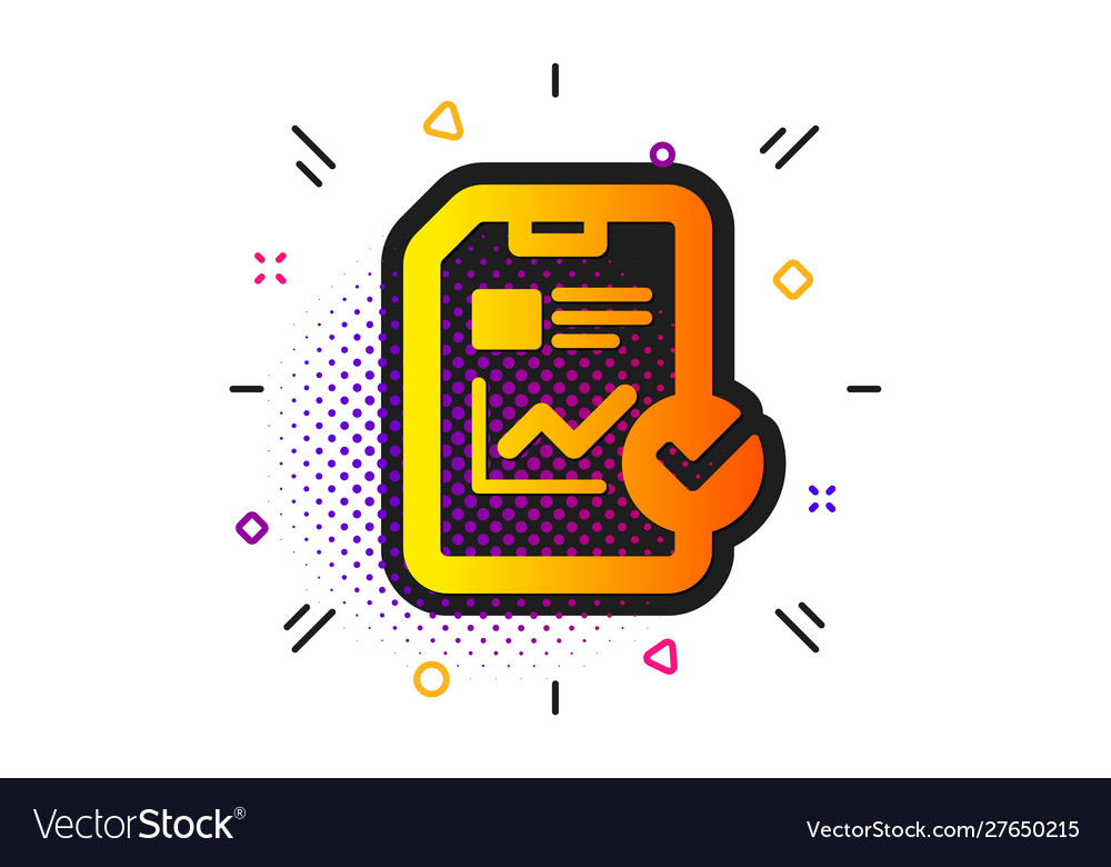 Report document icon checklist Royalty Free Vector Image