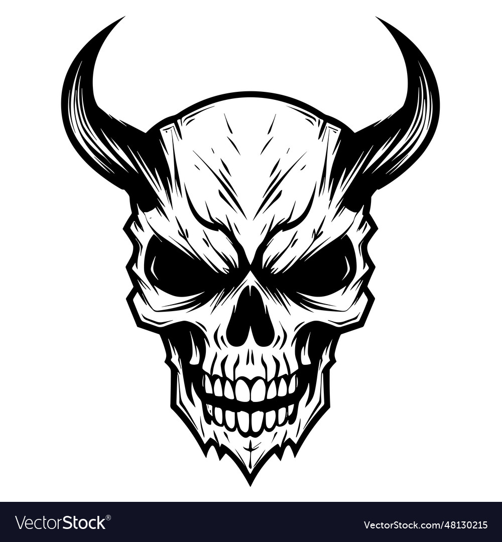 Skull silhouette Royalty Free Vector Image - VectorStock