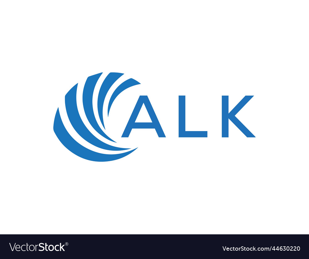 Alk Abstract Business Growth Logo Design On White Vector Image