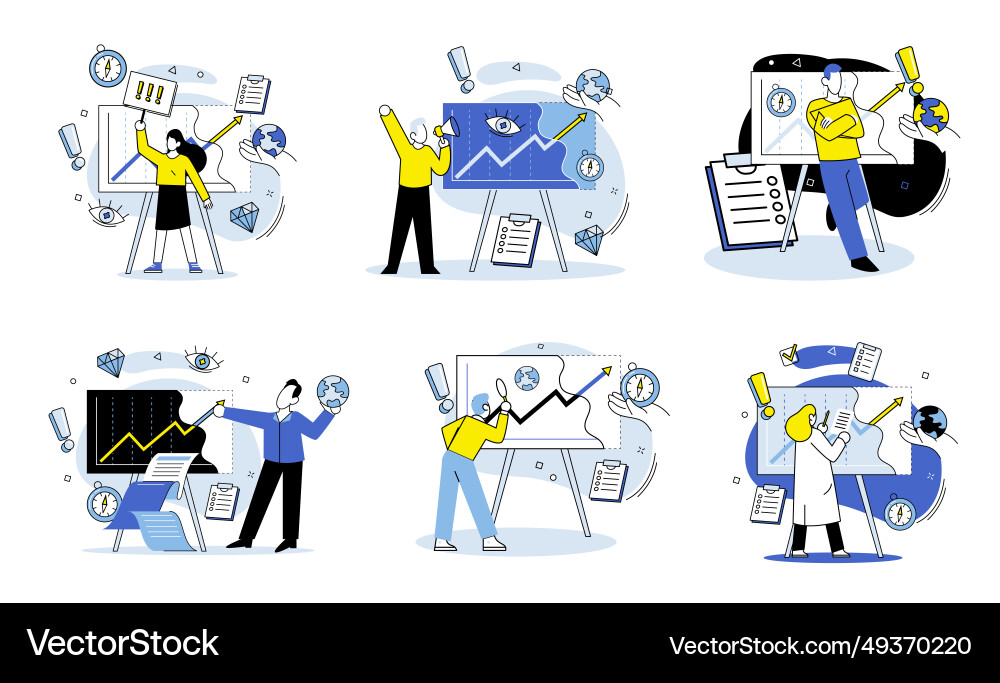 Data visualization the data visualization concept Vector Image
