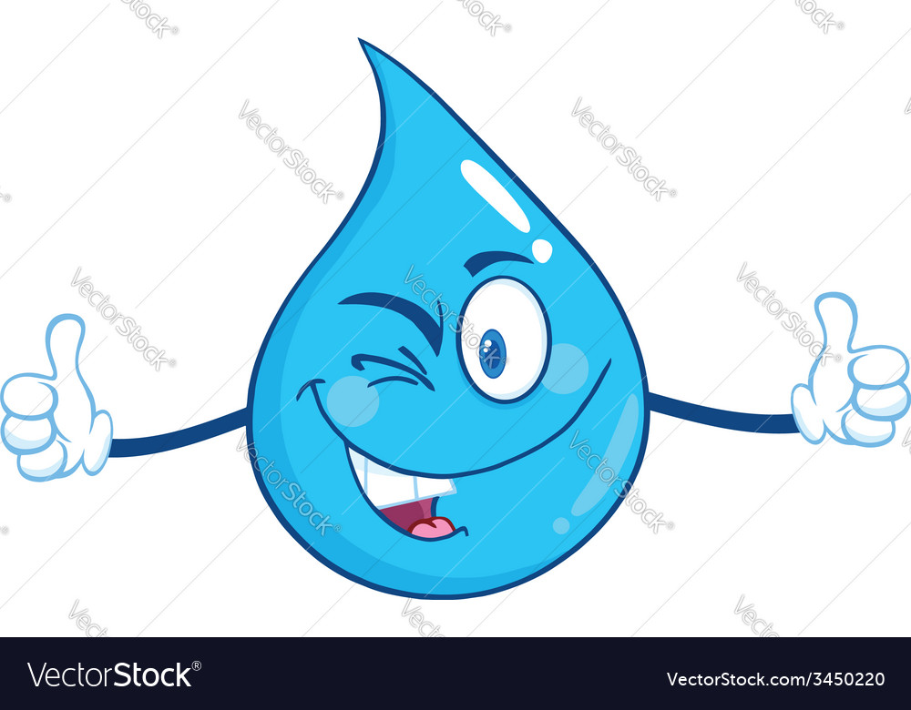 Waterdrop cartoon Royalty Free Vector Image - VectorStock