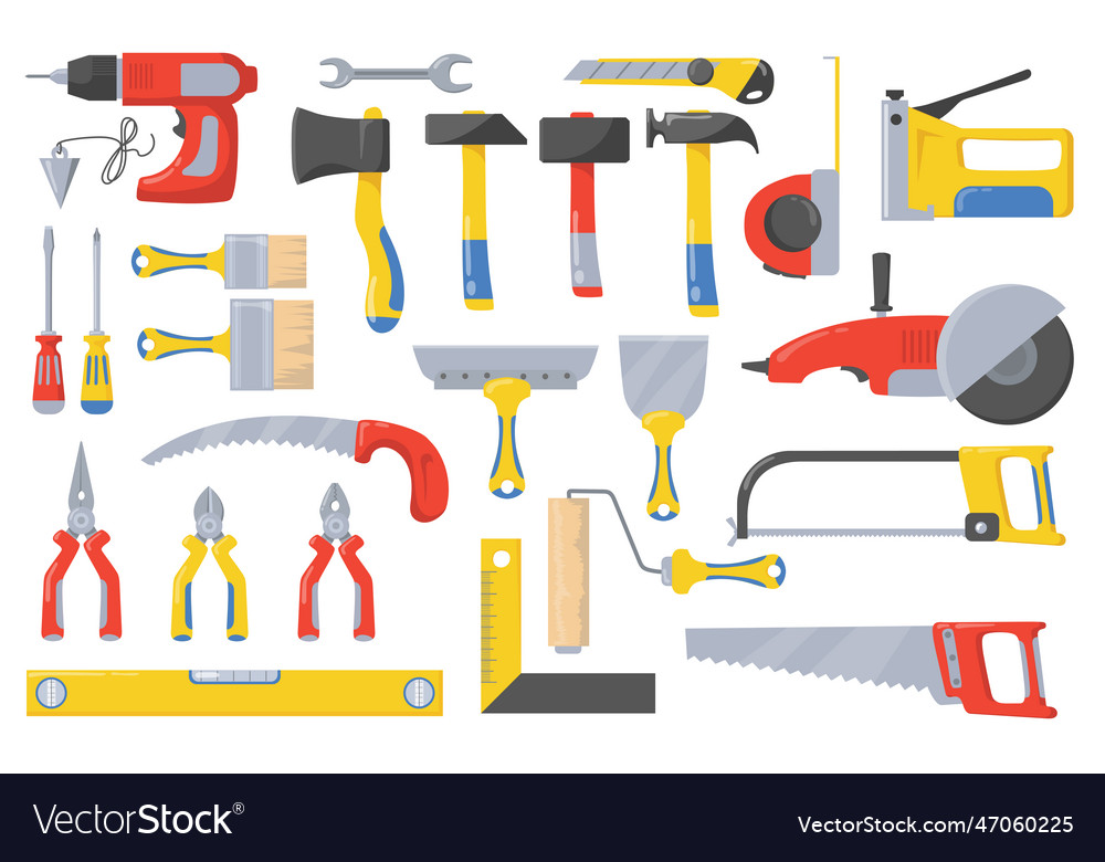 Construction tools set Royalty Free Vector Image