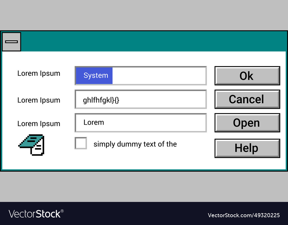 Interface of windows screen with files Royalty Free Vector