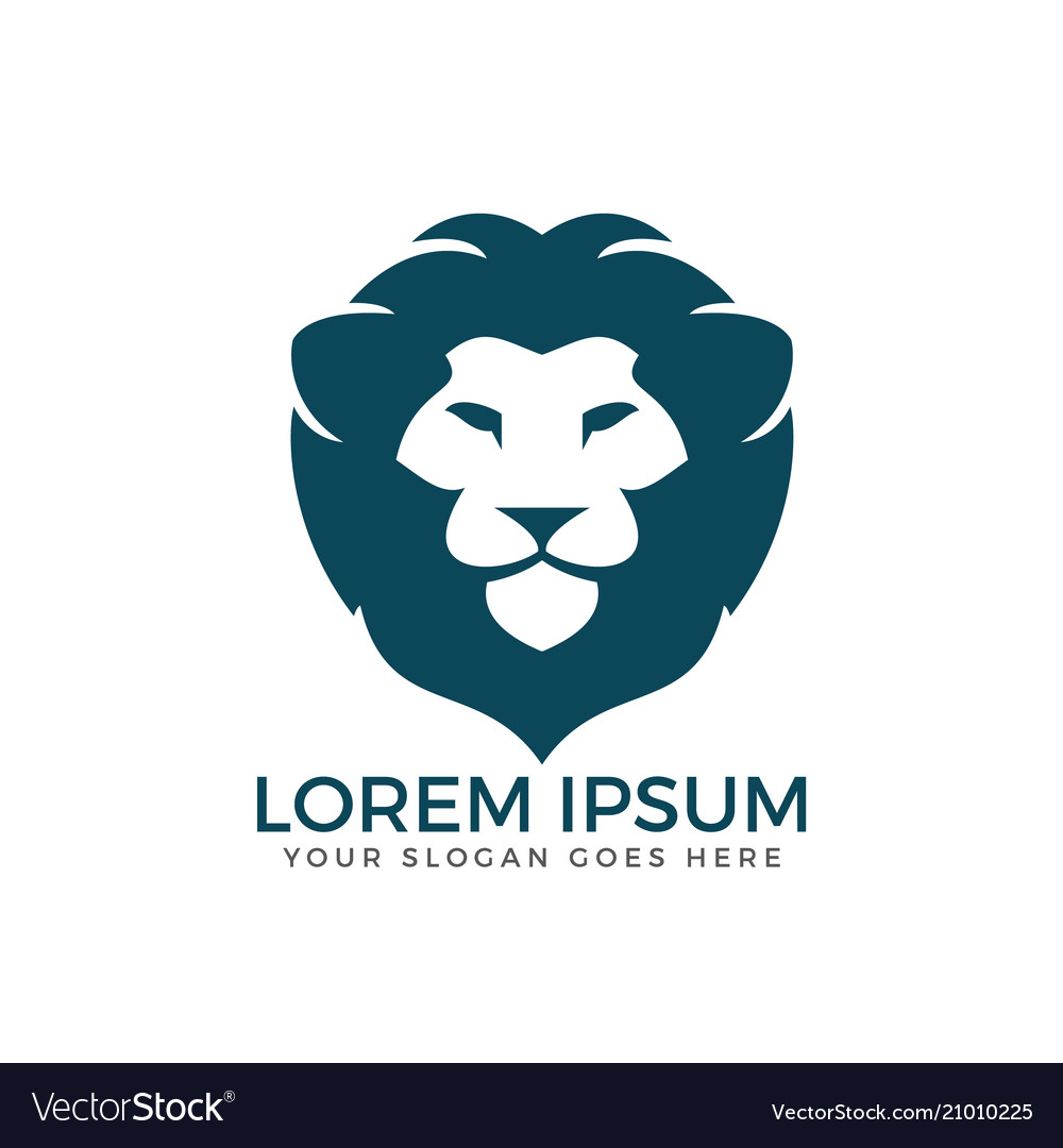 Lion head logo Royalty Free Vector Image - VectorStock