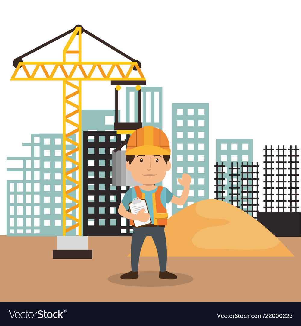 Man builder Royalty Free Vector Image - VectorStock