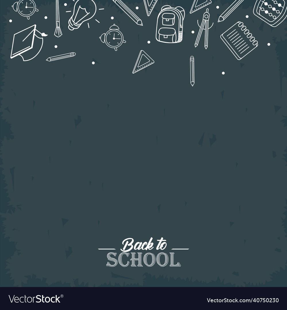 Back To School Template Royalty Free Vector Image