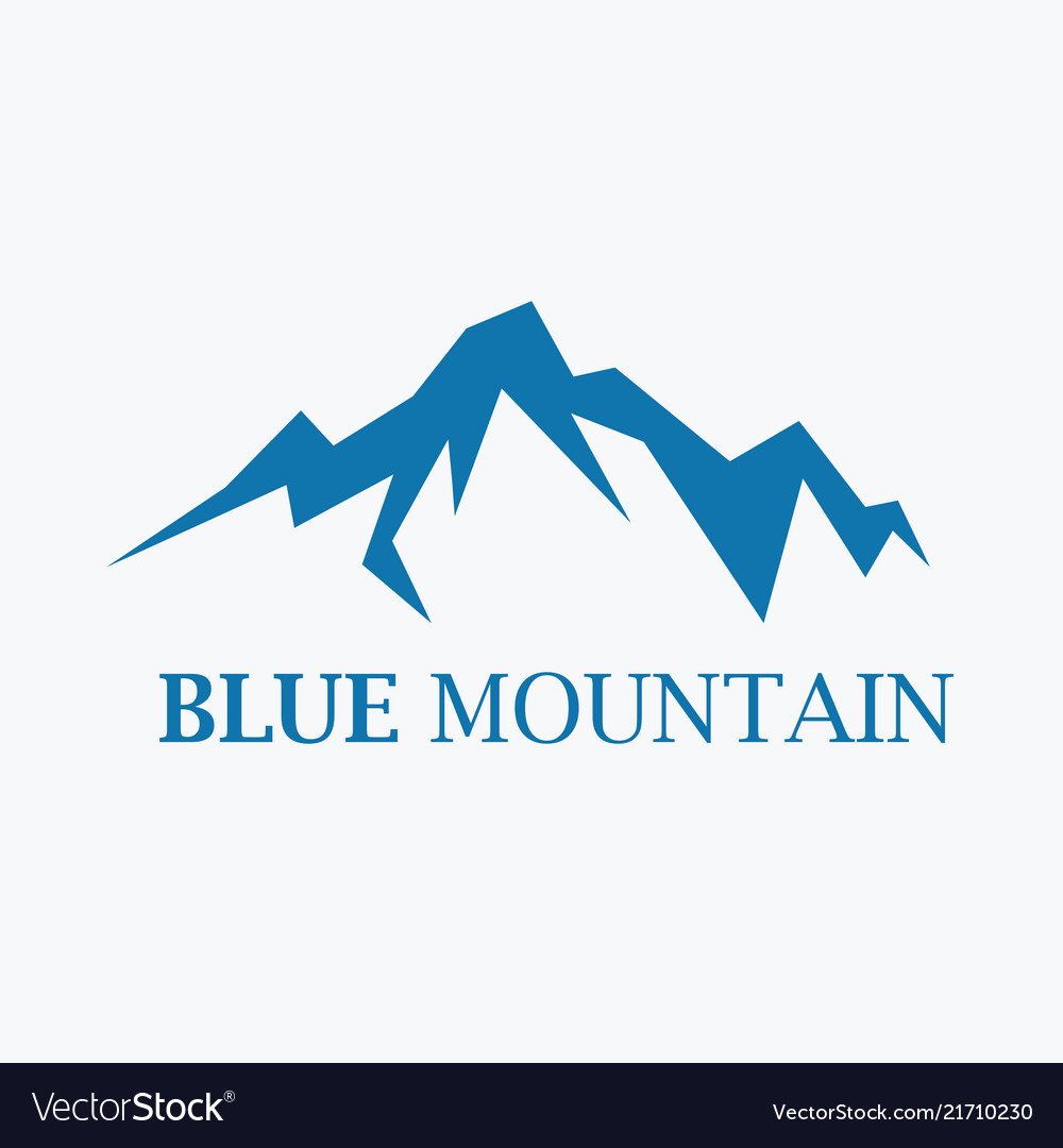 Blue Logo With Mountains 3