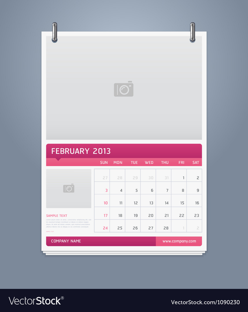 Clean calendar 2013 template design