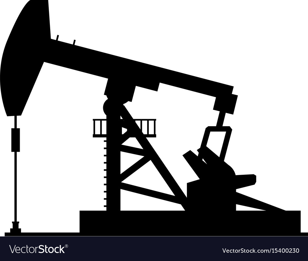 Oil Pump Silhouette Royalty Free Vector Image - Vectorstock