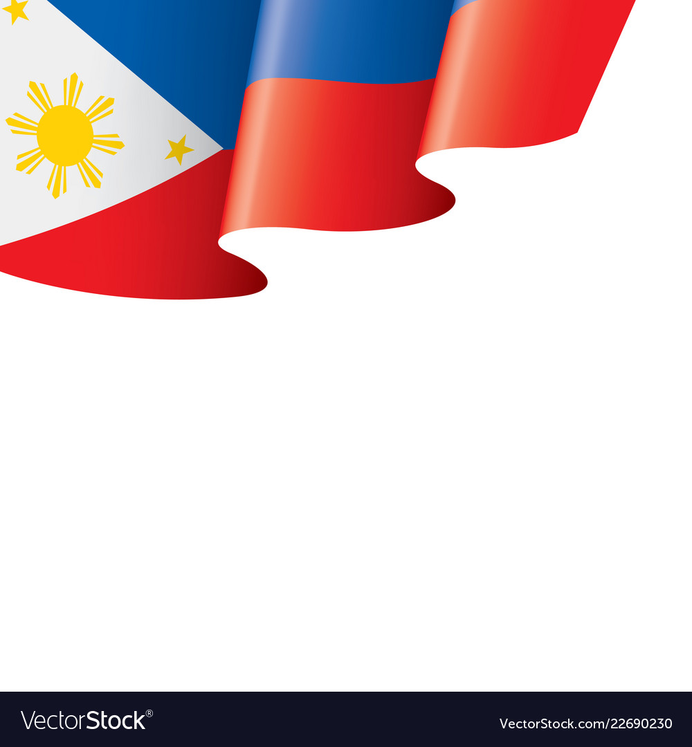 Philippines flag on a white Royalty Free Vector Image