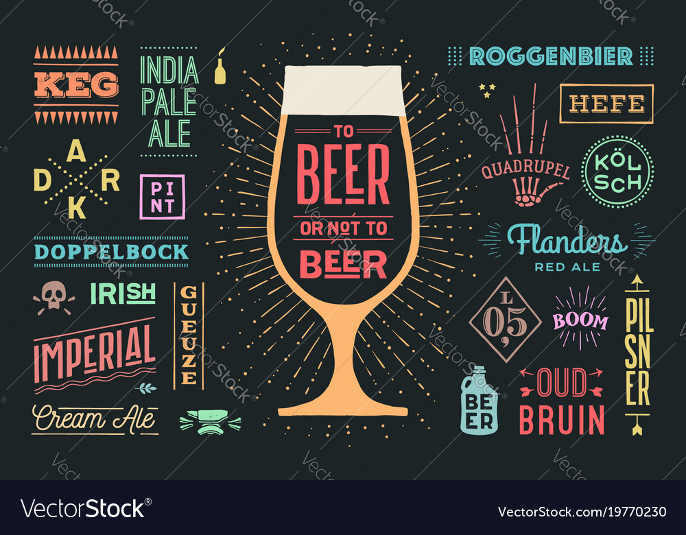 Poster to beer Royalty Free Vector Image - VectorStock