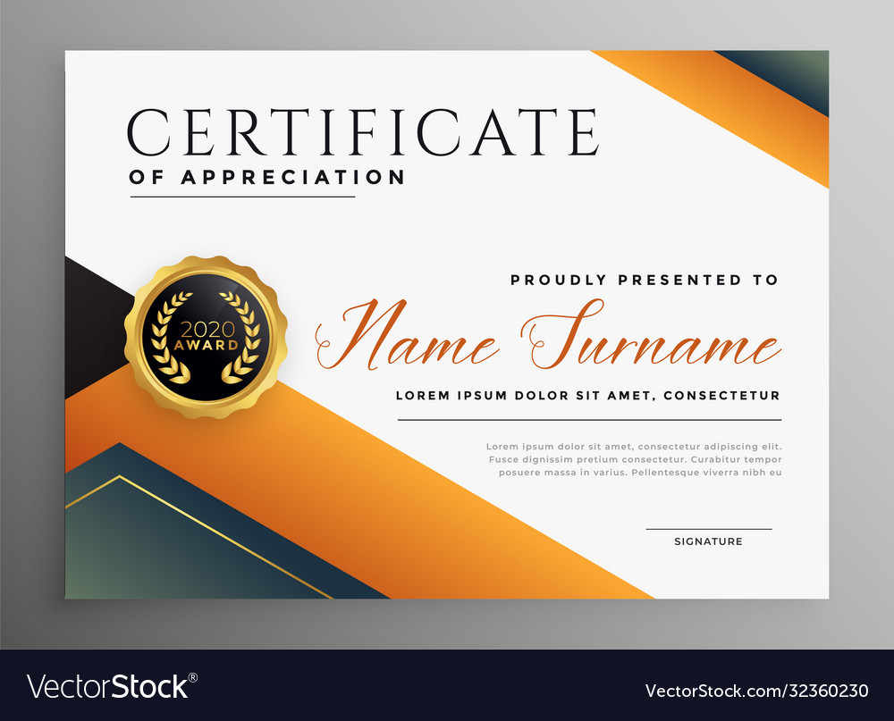 Professional multipurpose certificate template Vector Image