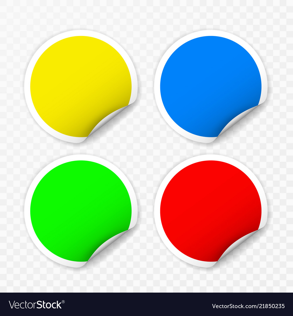Blank spherical stickers with curled corners upon photo regarding Printable Round Stickers called Blank spherical stickers with curled corners upon
