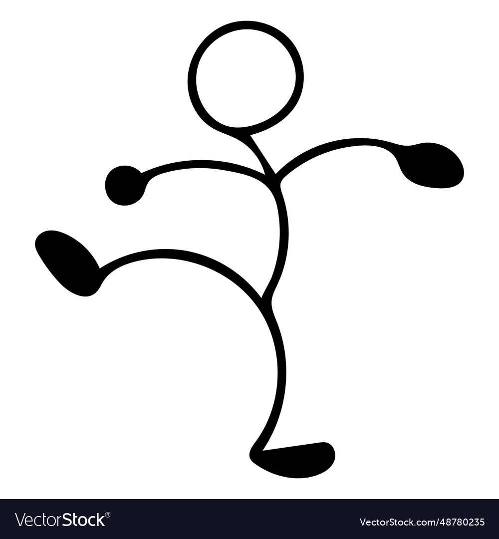 Cute stickman Royalty Free Vector Image - VectorStock