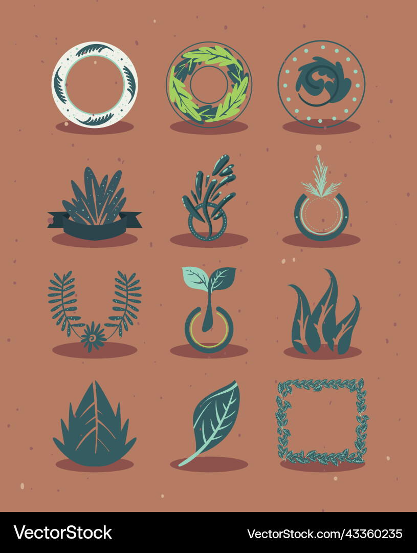 Flat organic labels Royalty Free Vector Image - VectorStock